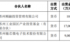敏芯股份参设苏州园芯 后者将与纳米科技共设MEMS产业研究院