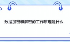 数据加密和解密的工作原理是什么