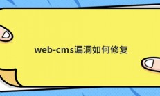 web-cms漏洞如何修复