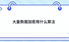 大量数据加密用什么算法