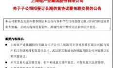 与存储芯片厂商签署长期供货协议，上海新昇34.6亿投建新项目