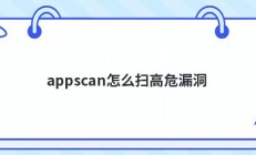 appscan怎么扫高危漏洞