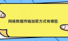 网络数据传输加密方式有哪些