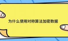 为什么使用对称算法加密数据