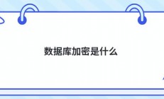 数据库加密是什么