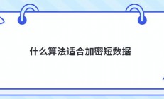 什么算法适合加密短数据