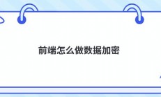 前端怎么做数据加密