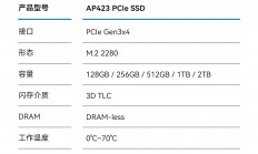 佰维推出AP423系列PCIe M.2 SSD，PC OEM存储产品线再添生力军