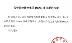 “刁石京+高启全”！紫光集团高规格组建DRAM事业群