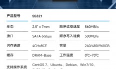 佰维针对服务器系统盘应用，推出SS321系列企业级SATA SSD